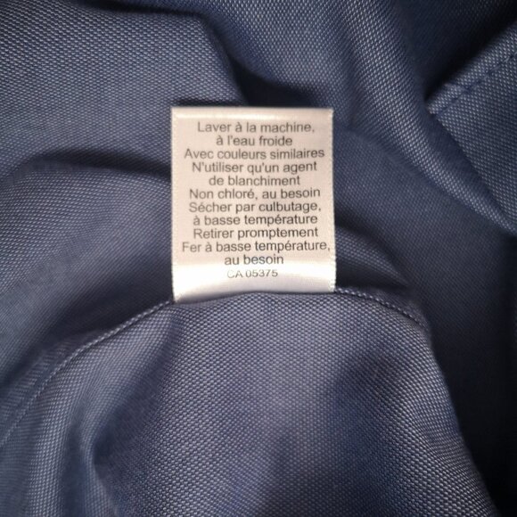 Awearness Kenneth Cole Men's Size 15 1/2 Blue Slim Fit Dress Shirt - Picture 7 of 11